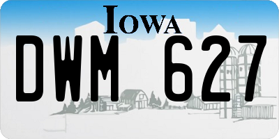 IA license plate DWM627