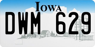 IA license plate DWM629
