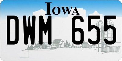 IA license plate DWM655