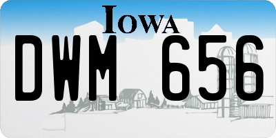 IA license plate DWM656