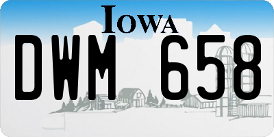 IA license plate DWM658