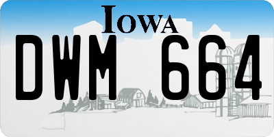 IA license plate DWM664