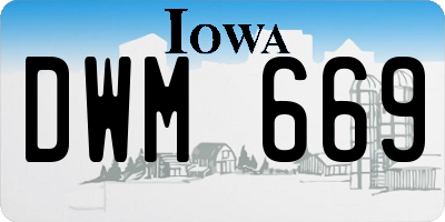 IA license plate DWM669