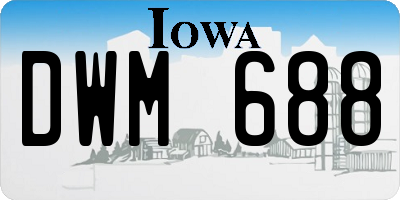 IA license plate DWM688
