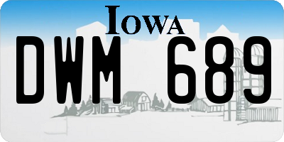 IA license plate DWM689