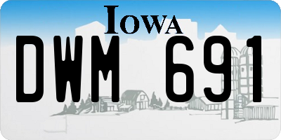 IA license plate DWM691