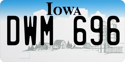 IA license plate DWM696