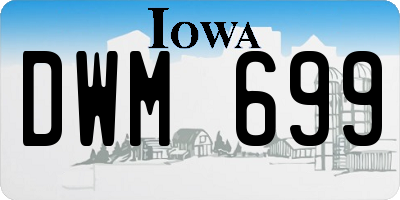 IA license plate DWM699