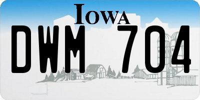 IA license plate DWM704