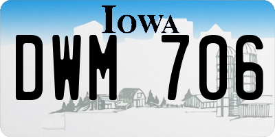 IA license plate DWM706