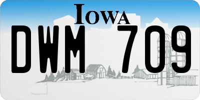 IA license plate DWM709