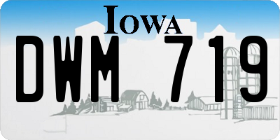 IA license plate DWM719