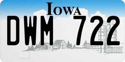 IA license plate DWM722