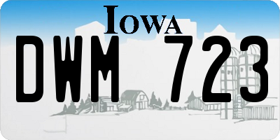 IA license plate DWM723