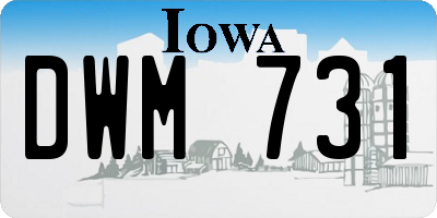 IA license plate DWM731