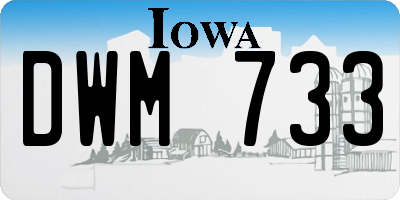 IA license plate DWM733