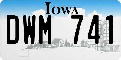 IA license plate DWM741