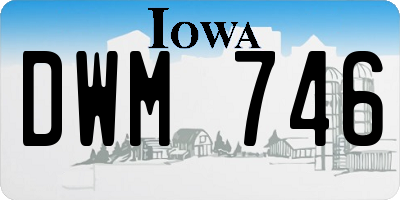 IA license plate DWM746