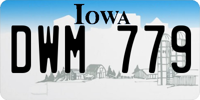 IA license plate DWM779