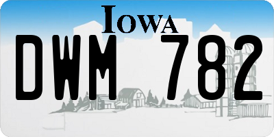 IA license plate DWM782