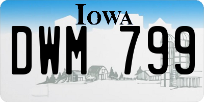IA license plate DWM799