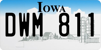 IA license plate DWM811