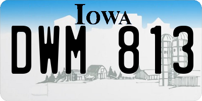 IA license plate DWM813