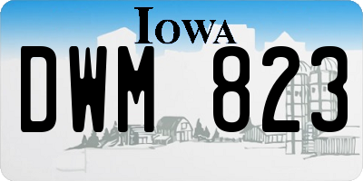 IA license plate DWM823