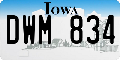 IA license plate DWM834