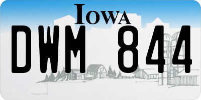 IA license plate DWM844
