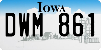 IA license plate DWM861