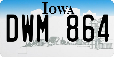 IA license plate DWM864