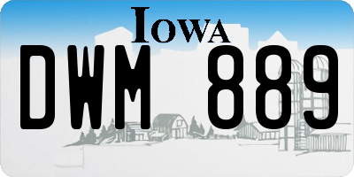 IA license plate DWM889