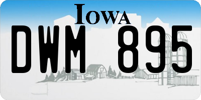 IA license plate DWM895