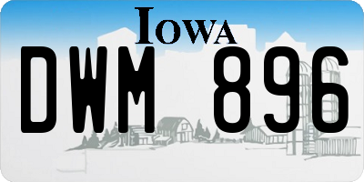 IA license plate DWM896
