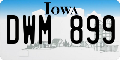 IA license plate DWM899