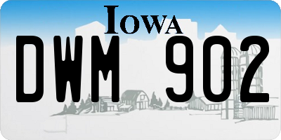 IA license plate DWM902
