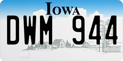 IA license plate DWM944