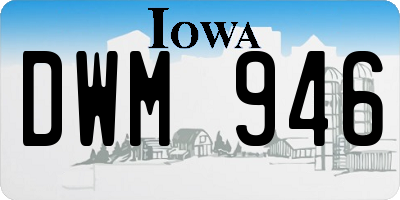 IA license plate DWM946