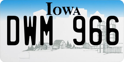 IA license plate DWM966