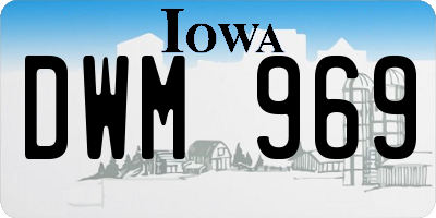 IA license plate DWM969