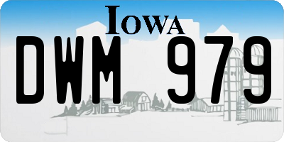IA license plate DWM979