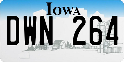 IA license plate DWN264