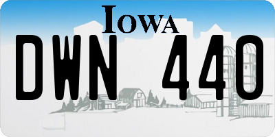 IA license plate DWN440