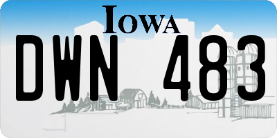 IA license plate DWN483