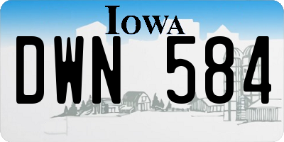 IA license plate DWN584
