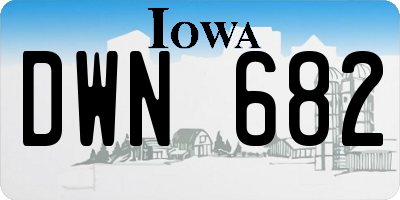 IA license plate DWN682