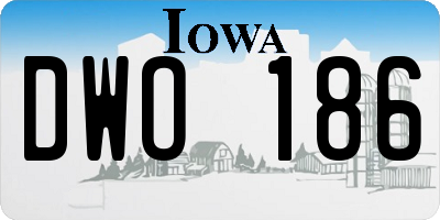 IA license plate DWO186