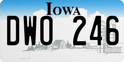 IA license plate DWO246
