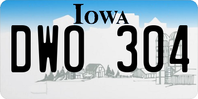 IA license plate DWO304